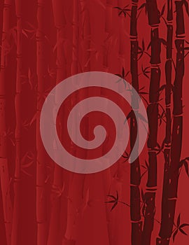 Red bamboo background