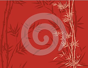 Red bamboo background