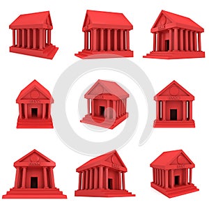 Red Bank building 3d icon