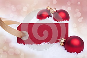 Red Banner as Christmas Background