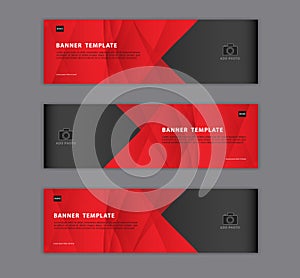 Red banner design template vector illustration, Geometric, polygonal Abstract background, texture, advertisement layout. web page.