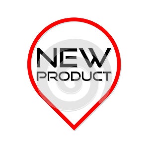 Red banner new product, New product red line sign, New product icon
