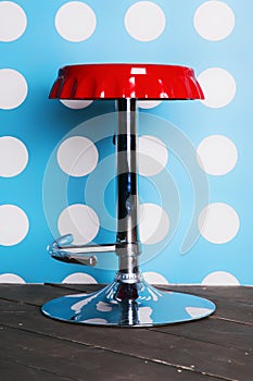 Red bar stool