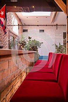 Red bar stools