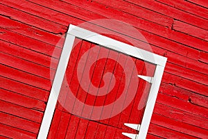 Red barn door