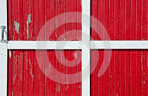 Red barn door