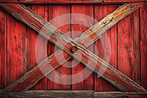 Red Barn Door Texture Ai photo