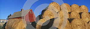 Red Barn and Haystacks, Idaho Falls