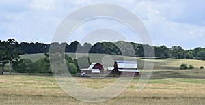 Red barn in rural Georgia USA