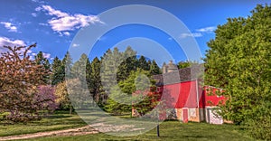 Red barn in rural Wisconsin