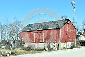 Red Barn Windmill