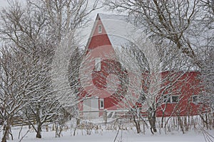 Red Barn in Winter 1