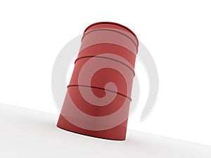 Red barrel isolated