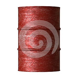 A red barrel on a white background. Isolate