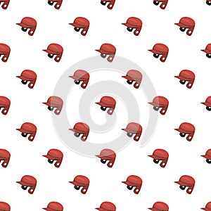 Red baseball helmet pattern