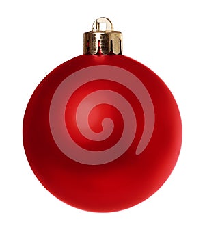 Red Bauble isolated clipping path