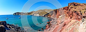 Red Beach, Akrotiri, Greece, Santorini-Thira- one of the most fa