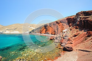 Red beach near Akrotiri on Santorini