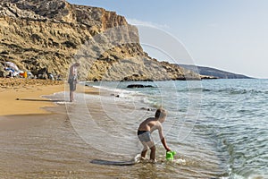 Matala , Red beach