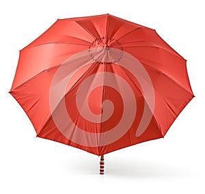 Red beach umbrella