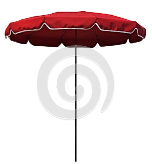 Red beach umbrella