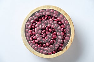 Red bean (Azuki) In a wooden cup