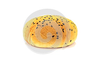 Red bean bread on white