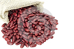 Red beans isolated on white background