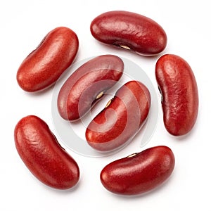 Red beans isolated on white background