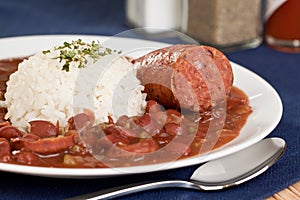 Red beans and rice with sausage