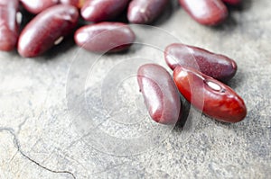 Red beans seeds with Macro close up for healthy ingredients for food backgrounds