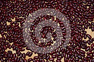 Red beans on a table