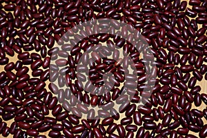Red beans on a table