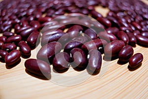 Red beans on a table