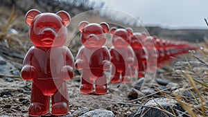 Red Bear Brigade: A Line of Glistening Figures