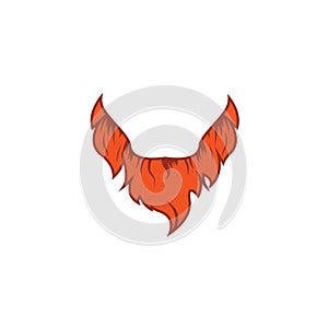 Red beard elemeent vector design