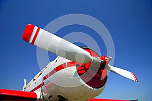 The red beautiful propeller