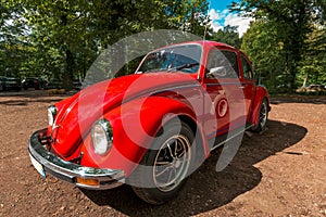 Red beetle collector car