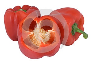 Red bell pepper or capsicum