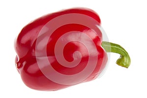 Red bell pepper isolated on white