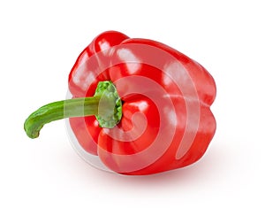 Red bell pepper isolated on a white background