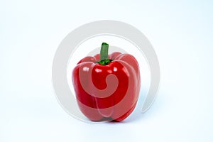 Red Bell pepper isolated on white background