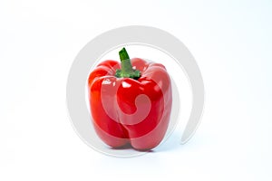 Red Bell pepper isolated on white background