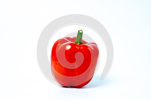 Red Bell pepper isolated on white background