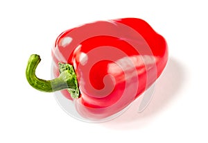 Red bell pepper isolated on white background