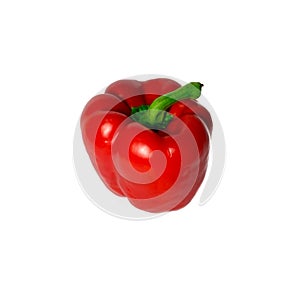 Red bell pepper isolated on white. food, object.