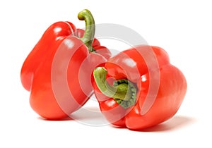 Red bell pepper peppers paprika paprikas vegetable food isolated