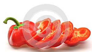 Red bell pepper sliced