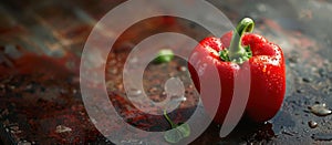 Red Bell Pepper on Table