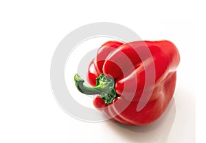 Red Bell Pepper on White